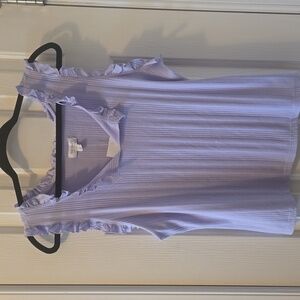 TRUE CRAFT WOMEN'S JUNIOR SLEEVELESS LILAC SUMMER RIBBED TOP SIZE XL